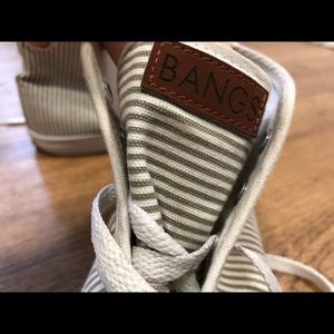 Grey & White Striped High-Top BANGS